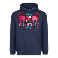Navy Happy Valentine's Day with teeth Valentine's Day Heavyweight Hoodie - HowdyJamesFarm