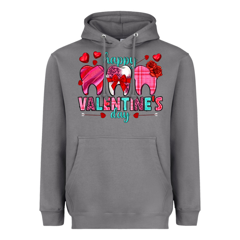 Happy Valentine's Day With Teeth Valentine's Day Heavyweight Hoodie by HowdyJamesFarm | Teevron