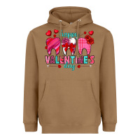 Toasted Coconut Happy Valentine's Day with teeth Valentine's Day Heavyweight Hoodie - HowdyJamesFarm