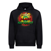 Black Feeling blacknificent Urban Hoodie - FaDigitalArtStudio