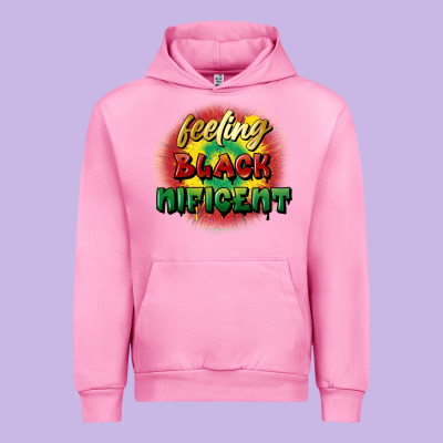 Feeling Blacknificent Urban Hoodie Designed By Fadigitalartstudio