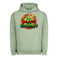 Pigment Oil Green Feeling blacknificent Urban Hoodie - FaDigitalArtStudio