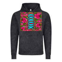 Vintage Black xoxo valentine's day pink roses and hearts Vintage Hoodie - Jasminsmagicworld