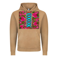 Xoxo Valentine's Day Pink Roses And Hearts Vintage Hoodie | Teevron