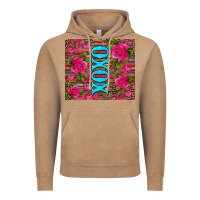 Vintage Coffee xoxo valentine's day pink roses and hearts Vintage Hoodie - Jasminsmagicworld