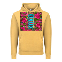 Vintage Mustard xoxo valentine's day pink roses and hearts Vintage Hoodie - Jasminsmagicworld