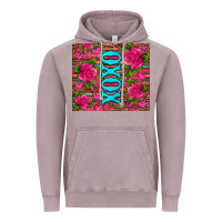 Vintage Zinc xoxo valentine's day pink roses and hearts Vintage Hoodie - Jasminsmagicworld