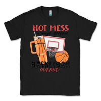 Black hot mess always stressed basketball mama Classic Tee - MaliasSmallBusiness
