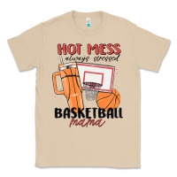 Mushroom hot mess always stressed basketball mama Classic Tee - MaliasSmallBusiness