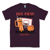 Plum hot mess always stressed basketball mama Classic Tee - MaliasSmallBusiness