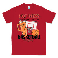 Hot Mess Always Stressed Basketball Mama Classic Tee | Teevron