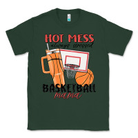 Sports Green hot mess always stressed basketball mama Classic Tee - MaliasSmallBusiness