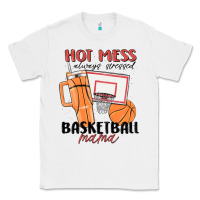 White hot mess always stressed basketball mama Classic Tee - MaliasSmallBusiness