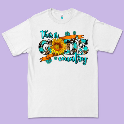 This Is Gods Country Sunflower Premium Tee Designed By Adodesignshop