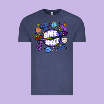Safe Space Vintage Tee Designed By Maliassmallbusiness