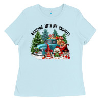 Baby Blue hanging with my gnomies Ladies Tee - FaDigitalArtStudio