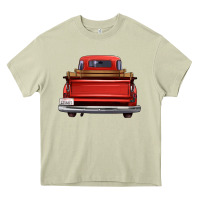 Mossy western red truck back view Heavy Core Tee - FaDigitalArtStudio