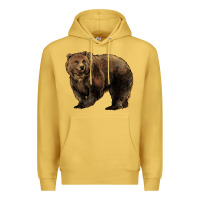 Antique Gold Grizzly Bear Premium Hoodie - HowdyJamesFarm