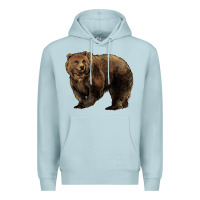 Blue Mist Grizzly Bear Premium Hoodie - HowdyJamesFarm