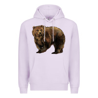 Lilac Grizzly Bear Premium Hoodie - HowdyJamesFarm