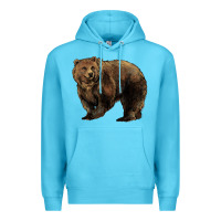 Ocean Blue Grizzly Bear Premium Hoodie - HowdyJamesFarm