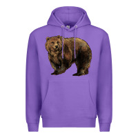Purple Grizzly Bear Premium Hoodie - HowdyJamesFarm