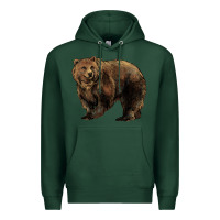 Sports Green Grizzly Bear Premium Hoodie - HowdyJamesFarm
