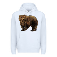 White Grizzly Bear Premium Hoodie - HowdyJamesFarm