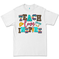 White teach love inspire Premium Tee - AdoDesignShop