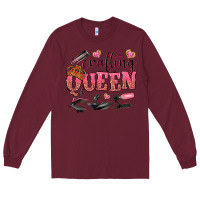 Burgundy crafting queen Long Sleeve Tee - NancyCooperArtShop