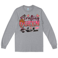 Heather Grey crafting queen Long Sleeve Tee - NancyCooperArtShop