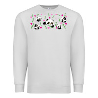 Dove Grey cute panda Premium Sweatshirt - TumblerDesignByShophia