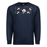 Navy cute panda Premium Sweatshirt - TumblerDesignByShophia
