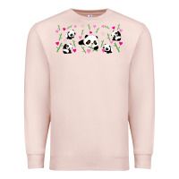 Pale Pink cute panda Premium Sweatshirt - TumblerDesignByShophia