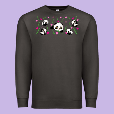 Cute Panda Premium Sweatshirt Designed By Tumblerdesignbyshophia