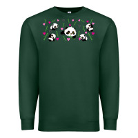 Sports Green cute panda Premium Sweatshirt - TumblerDesignByShophia