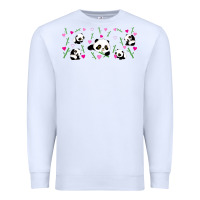 White cute panda Premium Sweatshirt - TumblerDesignByShophia