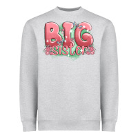 Heather Grey big sister Heavyweight Sweatshirt - MaliasSmallBusiness