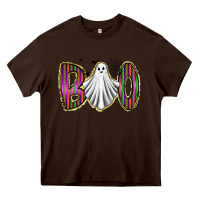 Chocolate Brown boo ghost Heavy Core Tee - RacoonDesign
