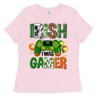Bubblegum Pink irish i was gamer st. patricks day Ladies Tee - Neo Western