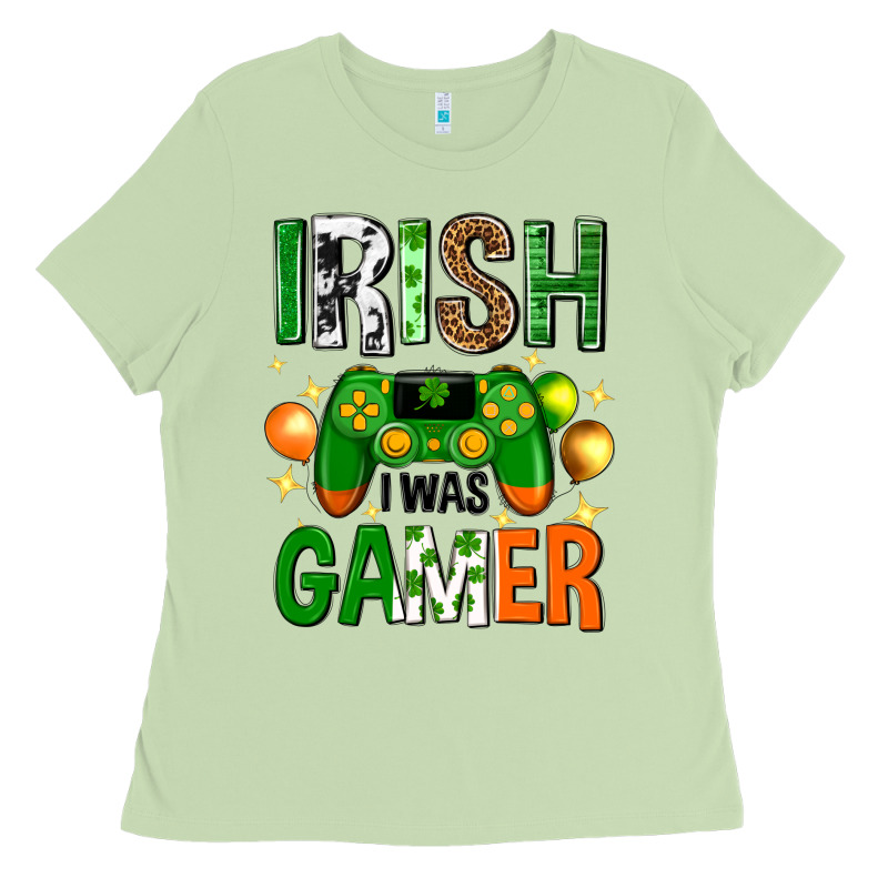 Irish I Was Gamer St. Patricks Day Ladies Tee by Neo Western | Teevron