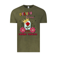 Vintage Olive delulu queen coming through Vintage Tee - MaliasSmallBusiness