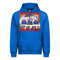 Cobalt Western Happy Fourth Of July Urban Hoodie - FaDigitalArtStudio