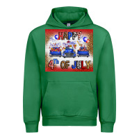 Emerald Western Happy Fourth Of July Urban Hoodie - FaDigitalArtStudio
