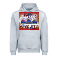 Heather Grey Western Happy Fourth Of July Urban Hoodie - FaDigitalArtStudio