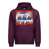 Mauve Wine Western Happy Fourth Of July Urban Hoodie - FaDigitalArtStudio