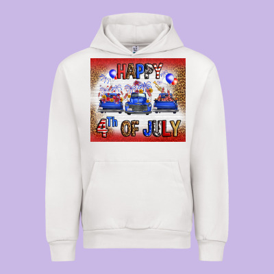 Western Happy Fourth Of July Urban Hoodie Designed By Fadigitalartstudio