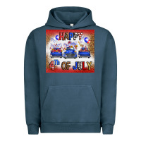 Pigment Midnight Navy Western Happy Fourth Of July Urban Hoodie - FaDigitalArtStudio