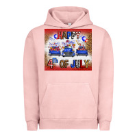 Pigment Salmon Western Happy Fourth Of July Urban Hoodie - FaDigitalArtStudio