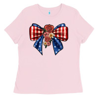 Bubblegum Pink bow Ladies Tee - JahusDesignShop